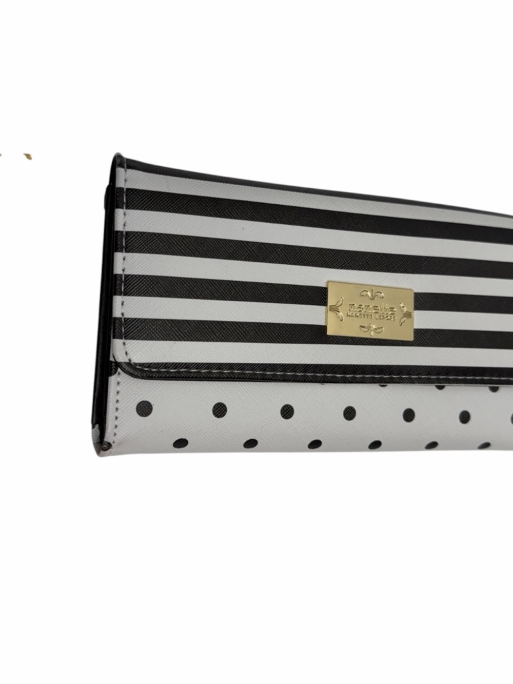 Nanette Lepore Black & White Stripe Polka Dot Wallet